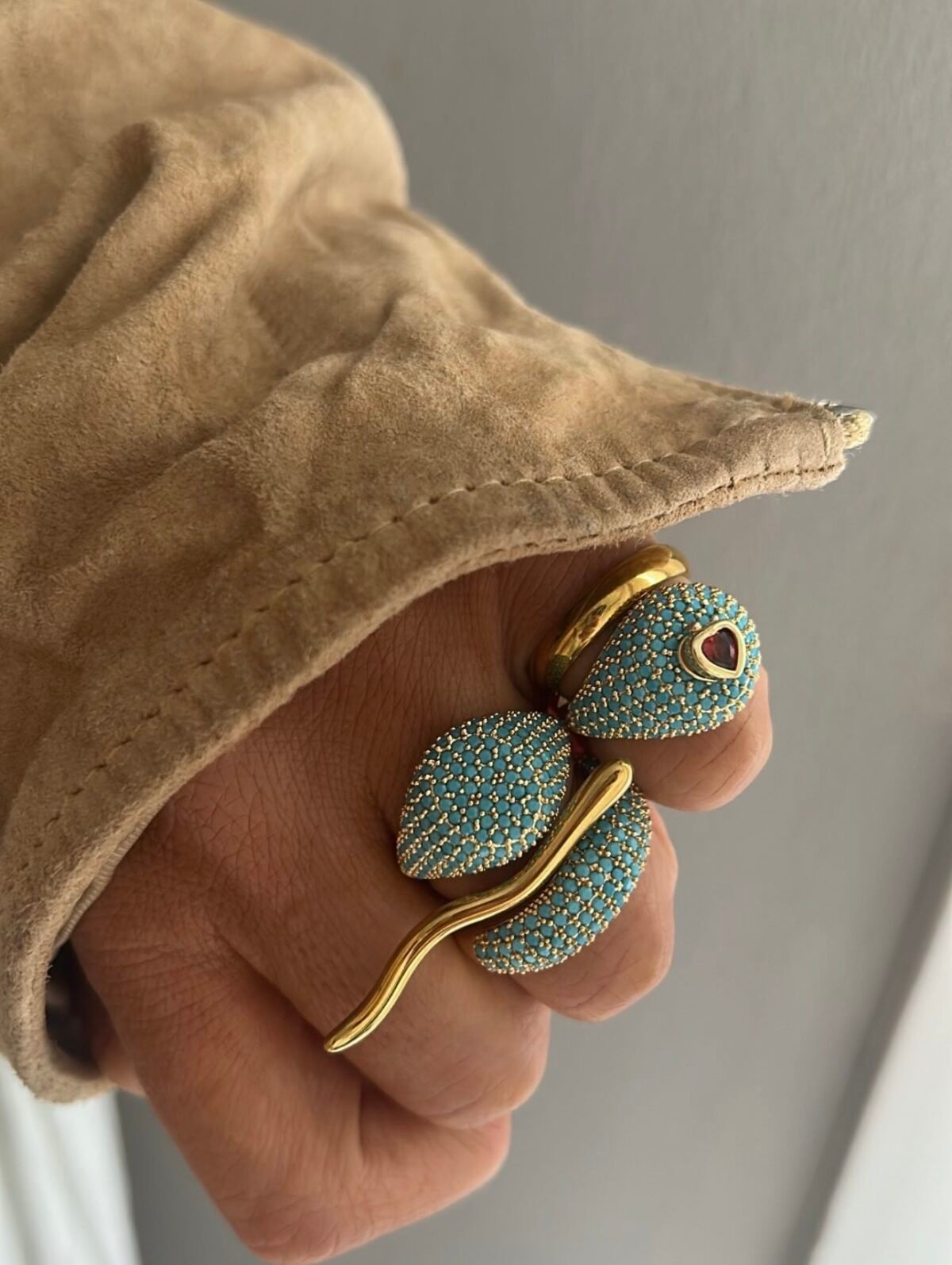 TURQUOISE DROP RING - Image 2