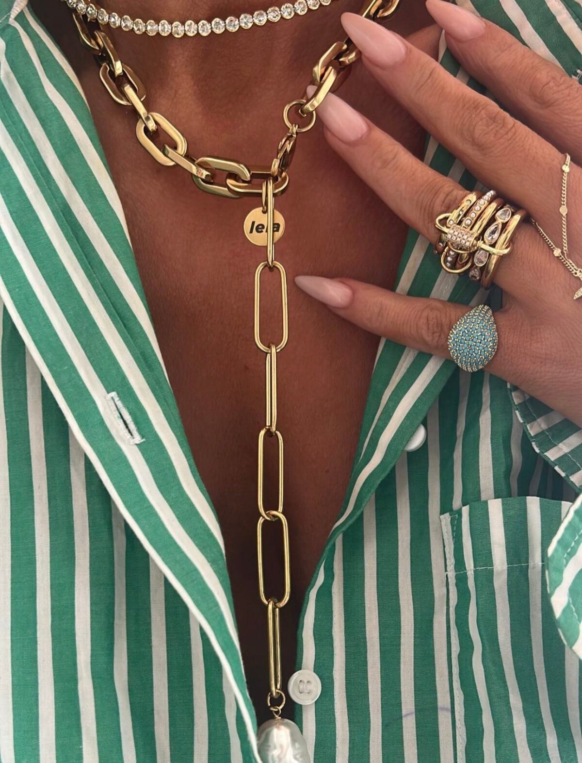 TURQUOISE DROP RING - Image 3