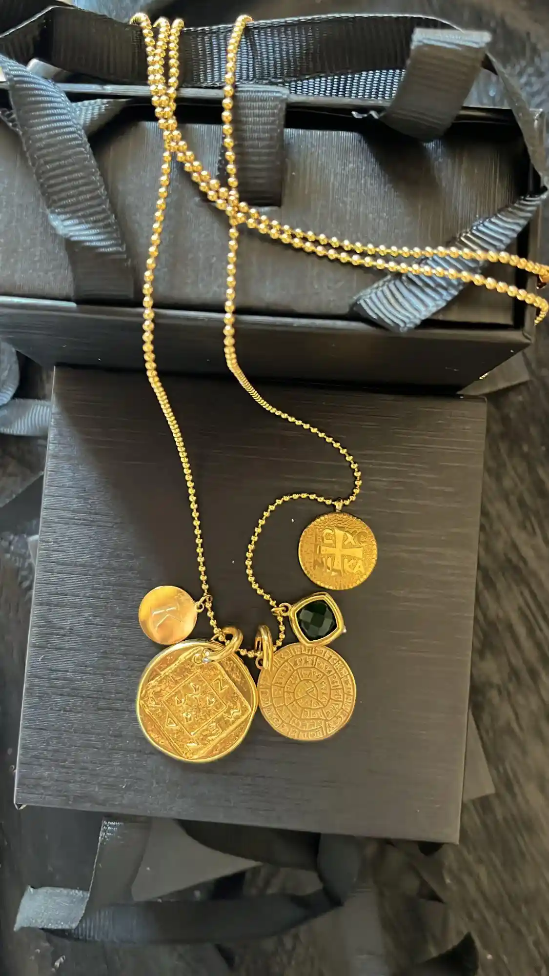 image19 GOLD&GREEN LUCK NECKLACE - Image 1